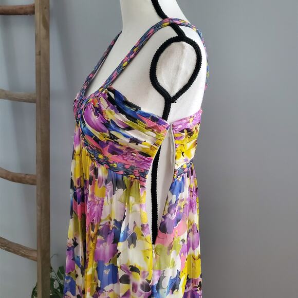 Nine West Women's Sleeveless Floral Pleated Dress Size 4 - Picture 5 of 7